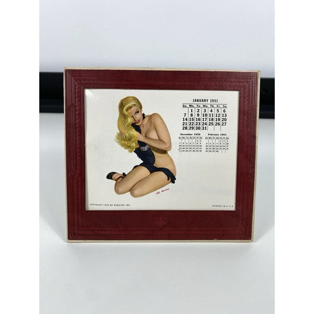 1951 Esquire‎ Magazine Desktop Pinup Calendar Holder ~ 12 Months
